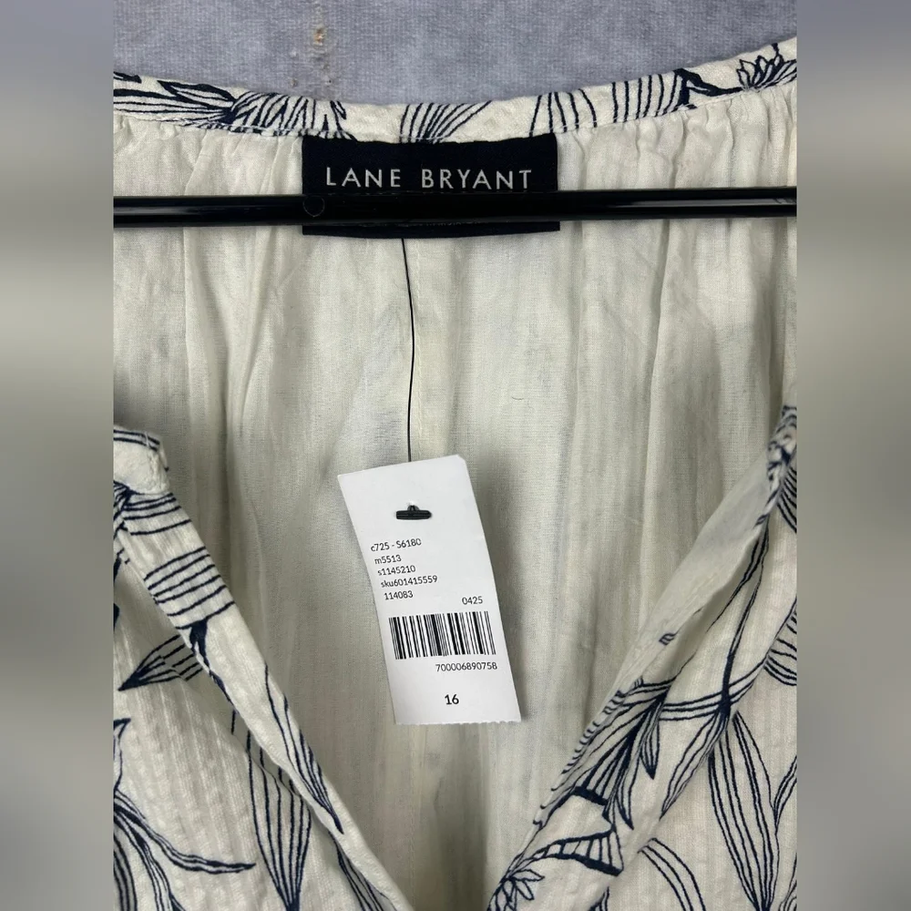 Lane‎ Braynt Seersucker Smocked-Waist Midi Dress Size 16